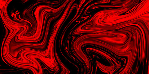Abstract texture of liquid acrylic lush lava color marble texture background. Marble Red Alcohol Ink Wavy Liquid Texture blend of curves. Tinted canvas fabric and Silk satin imitating smooth fabric.