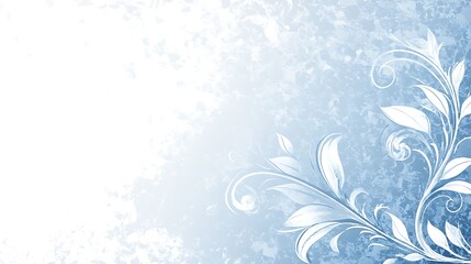 Light blue textured floral design