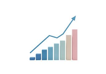 business graph with arrow