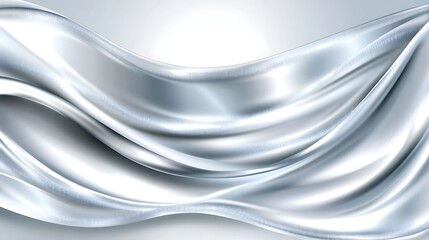 Obraz premium Silver fabric drapes