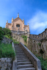Gaeta cityscape in Lazio, Italy: glimpse of facade of the  Saint Francis Church ( or the Tempio di San Francesco).