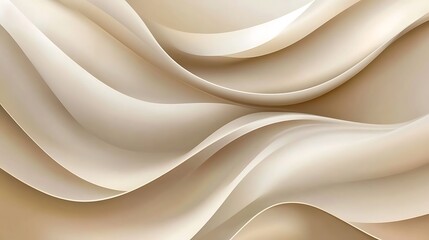 Elegant flowing beige fabric curves