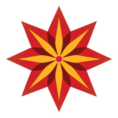 Lotus Floral Icon Vector Stock Vector