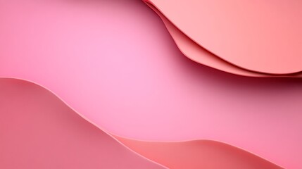 Abstract wavy layers in pink
