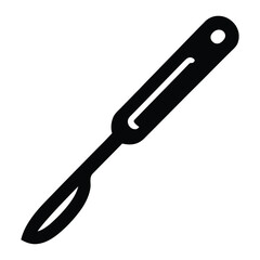 Fototapeta premium Medical Scalpel Icon, Vector, Illustration, Icon, Outline, Line Art, Silhouette, Logo, White Background.