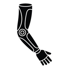 Naklejka premium Prosthetic Limb Icon, Vector, Illustration, Icon, Outline, Line Art, Silhouette, Logo, White Background.