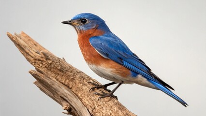 Obraz premium Eastern Bluebird on studio background