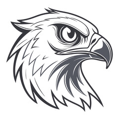Owl bird silhouette editable EPS vector isolated illustration template on a white background
