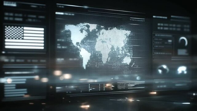 Futuristic AI Security Portal with Digital ID Verification AI Technology, Access Control