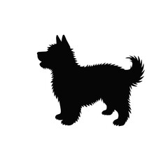 black dog vector illustration