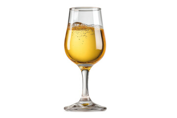 PNG Elegant champagne glass with sparkling beverage on black background