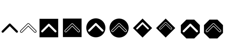 Up arrow vector icon set. scroll illustration sign collection. Direction symbol or logo.