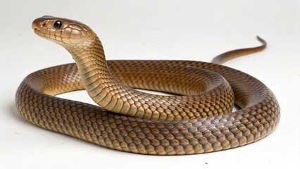 Fototapeta premium Eastern Brown Snake on studio background