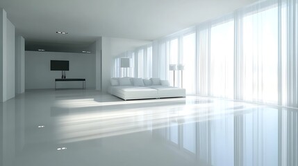Obraz premium Modern, minimalist living space