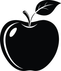  apple silhouette, fruit shape, healthy icon