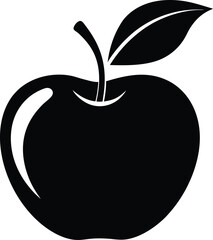 apple silhouette, fruit shape, healthy icon