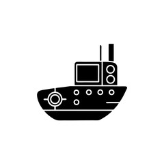 Obraz premium creative details cargo ship icon vector illustration 