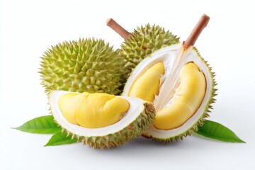 Obraz premium Durian fruit on white background