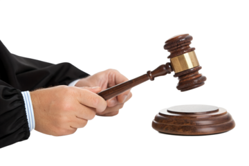 Judge gavel auction law legal justice bid isolated on transparent background