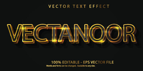 A luxurious, glowing golden 3D editable text effect, perfect for creating premium headlines, sophisticated logos, and impactful branding, offering versatile customization for any design project.