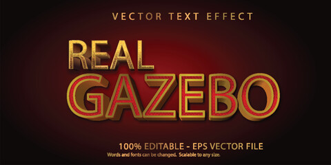 A sophisticated golden 3D editable text effect, featuring a luxurious metallic finish, perfect for creating striking headlines and branding related to real estate, outdoors, or architectural designs.