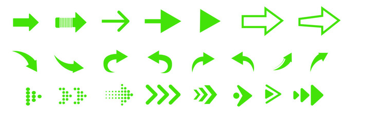 Set of new style  vector arrows isolated on white. Arrow vector icon. Arrows vector illustration collection