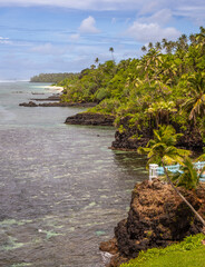 Exposure of the incredible Samoa's coastline, on the South Coast of the Island near Lotofaga. Samoa © Paulo
