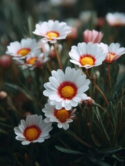 Flower bouquet with daisies in the spring, symbolizing renewal and innocence.