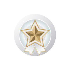 Achievement badge icon, Award medal icon sign