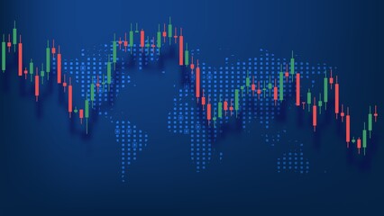 Chart candle stock graph forex market. Trade candle chart stock finance price exchange background crypto currency