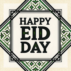 EID Mubarak text sticker design isolated