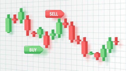 Forex trading promo page illustration. Web banner template for trading companies graphic design.