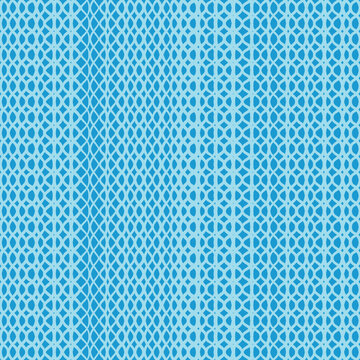 Crazy loop pattern backdrop wrapping paper. Doodle net vector seamless tile in blue.