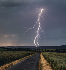 lightning in the field