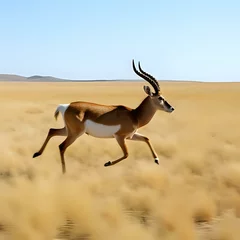  antelope running in Savannah © Happy Hettis