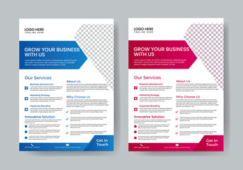 Corporate creative colorful business flyer template business proposal, promotion, advertise, publication, cover .