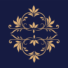 Luxurious gold foil floral decoration
