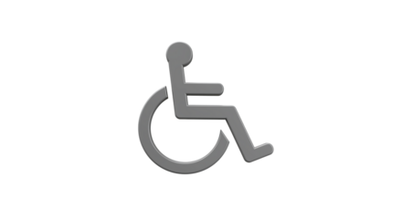 Symbol representing access for individuals using wheelchairs a universal sign of inclusivity on transparent background