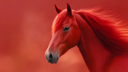 beautiful fire horse symbol of asian chinese new year 2026.