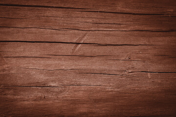 wood texture with natural pattern. Dark wooden background, brown board. 