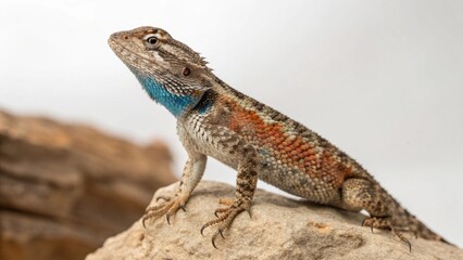Eastern Fence Lizard on studio background