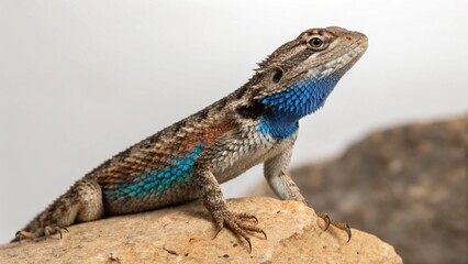 Fototapeta premium Eastern Fence Lizard on studio background
