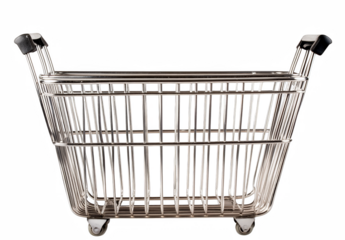empty shopping cart isolated