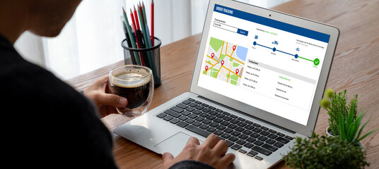 Delivery tracking system for e-commerce and modish online business to timely goods transportation...