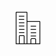 Modern office building icon vector sign
