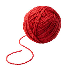 A Red Ball Of Yarn For Knitting And Crochet