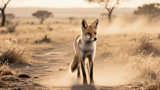 Zorro buscando comida