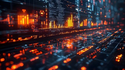 Futuristic Investment Analytics Visualization