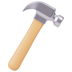 Hammer  3D Illustration Icon 