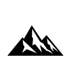 Fototapeta premium Minimalist mountain range icon — concept of wilderness and natural preservation
